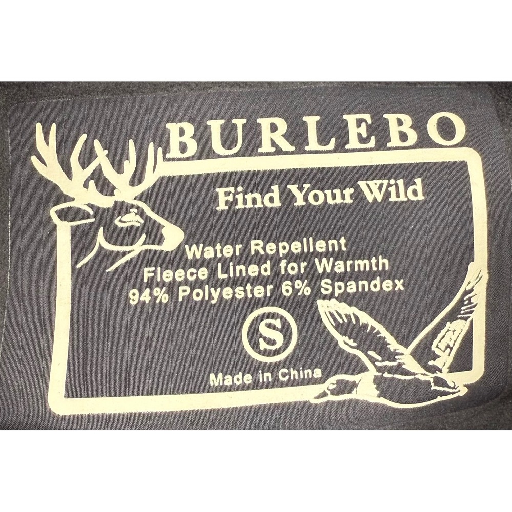 Burlebo Mens Duck Camo Performance Jacket Water Repellent Fleece Lined Small NWT - Picture 3 of 5